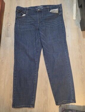 Time and Tru Dark Blue Straight Leg Jeans